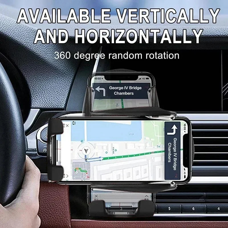 Automatic Clamping Infrared Induction Car Wireless Charger Stand with 30W Fast Charging for iPhone 11, 12, 13 Pro Max, Samsung Galaxy S20, S21 Plus