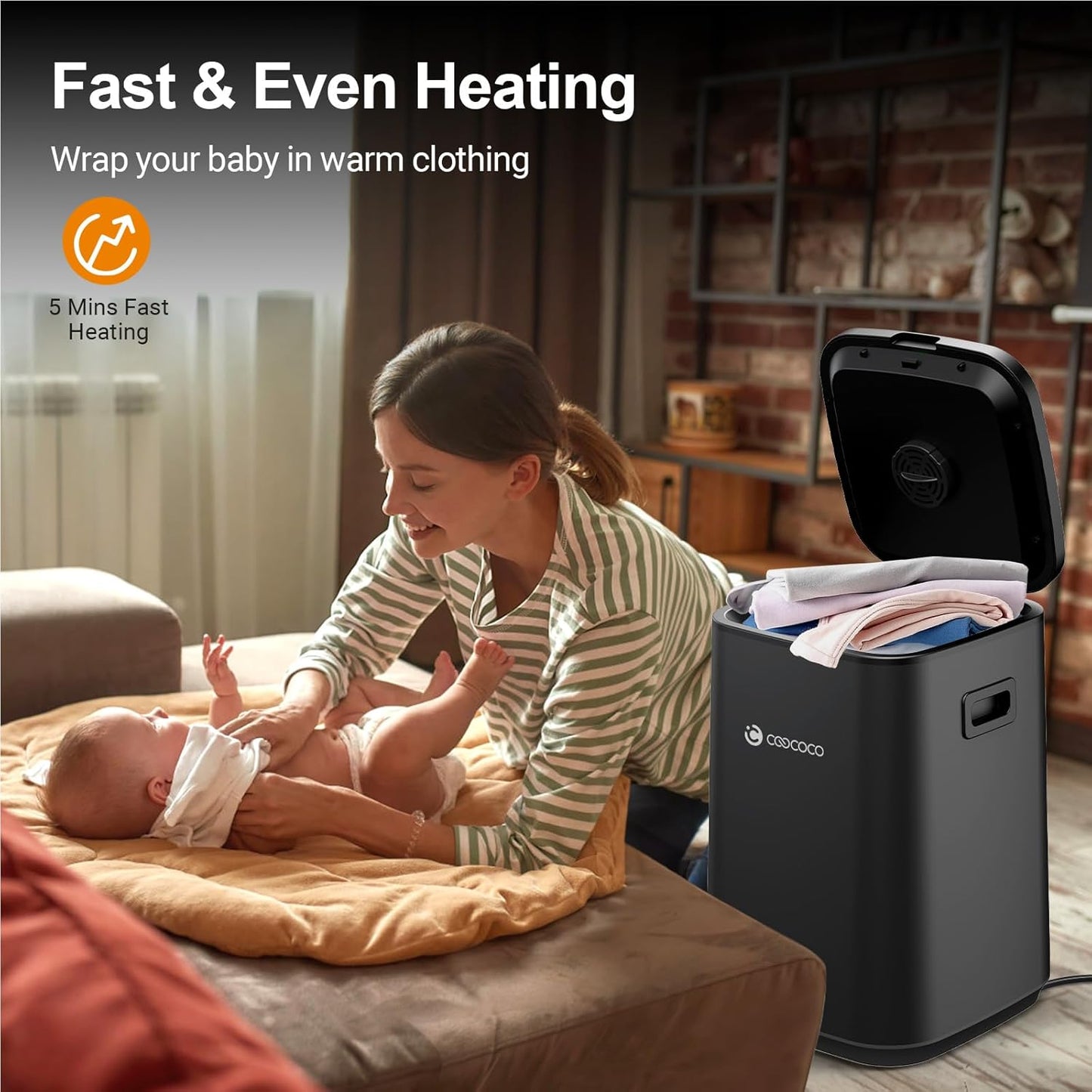 23L Large Towel Warmer Bucket with Child Lock, Timer, and LED Display - Delay Time up to 24 Hours - Ideal House Warming Gift