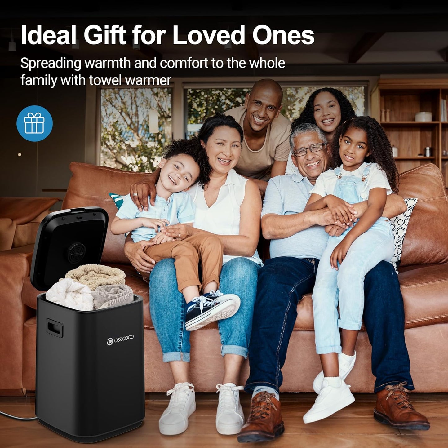 23L Large Towel Warmer Bucket with Child Lock, Timer, and LED Display - Delay Time up to 24 Hours - Ideal House Warming Gift
