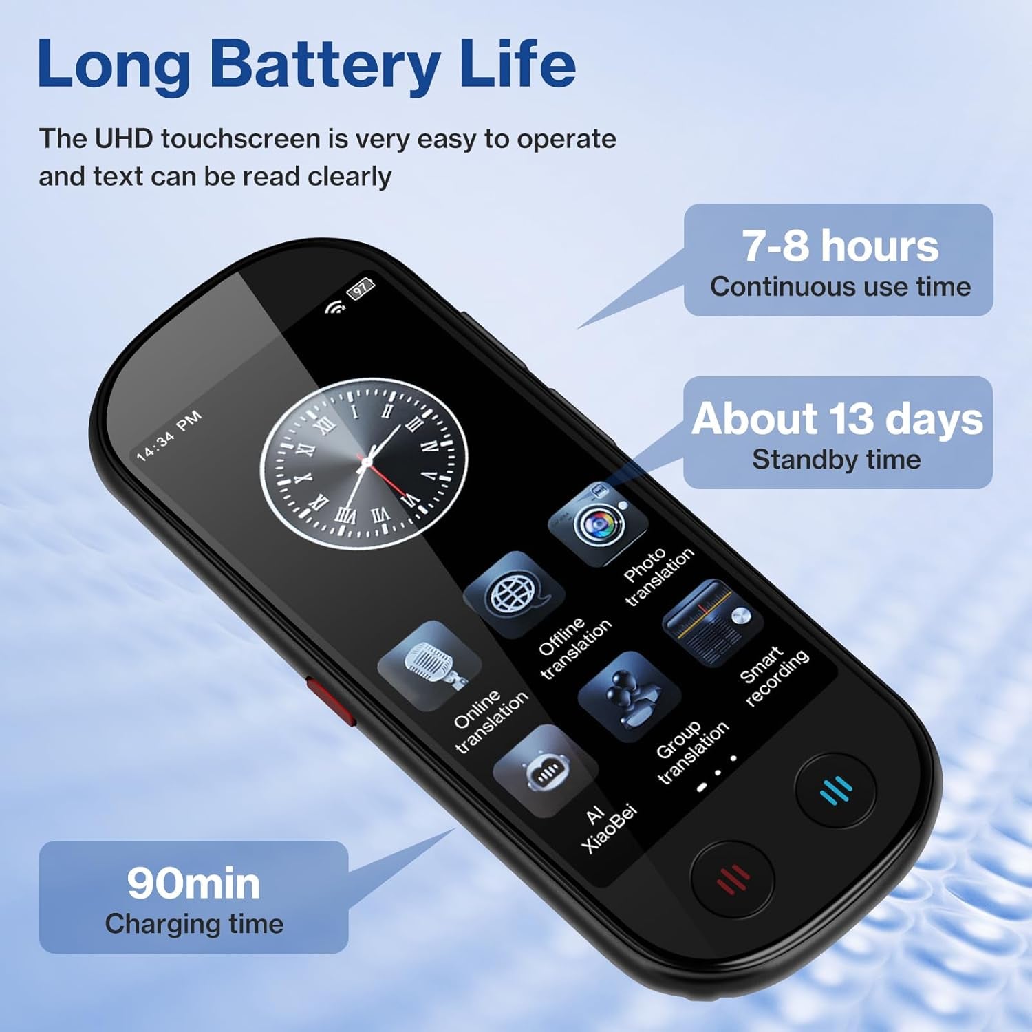 Translator Device, Language Translator Devices (No Wifi Needed) | Traducteur De Langue Instantané, Traducteur Vocal Instantané Sans Wifi, Offline AI Instant Translator for Travel, Study & Business