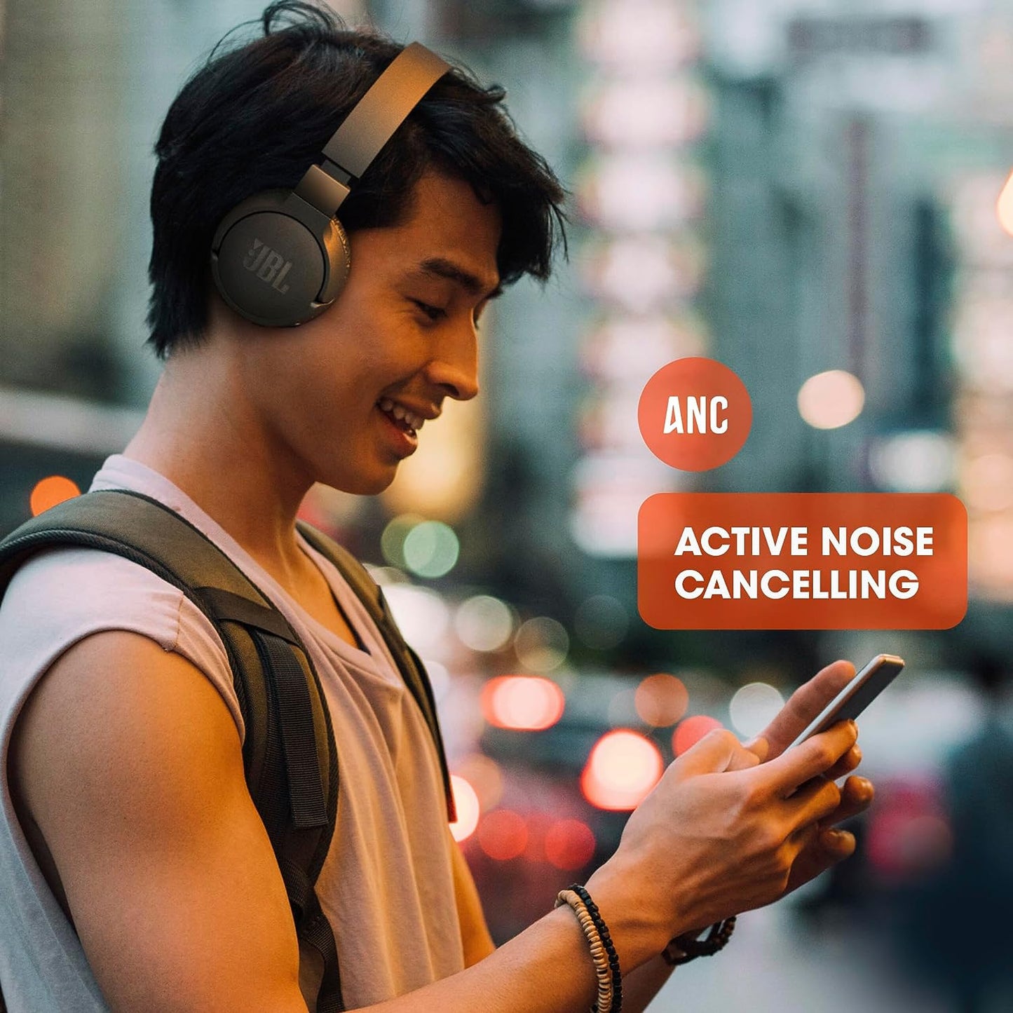 Tune 660NC: Wireless On-Ear Headphones with Active Noise Cancellation - Black, Medium