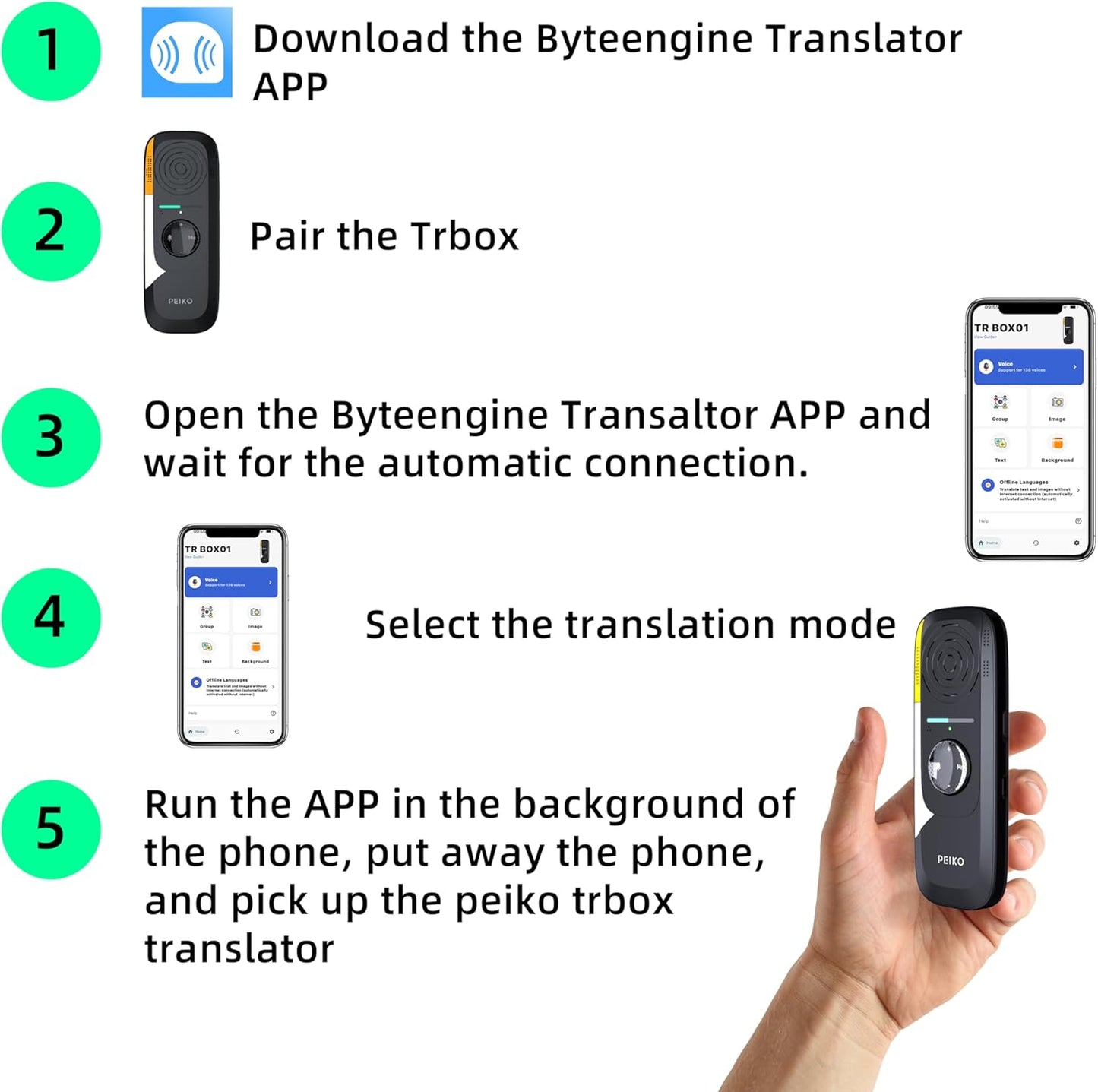 Language Translator Device,Two-Way Real-Time AI Voice Instant Translator,Mini Tech Gadgets,Support 75 Languages and 136 Accent Offline Translation,Learning Travel and Business Communications