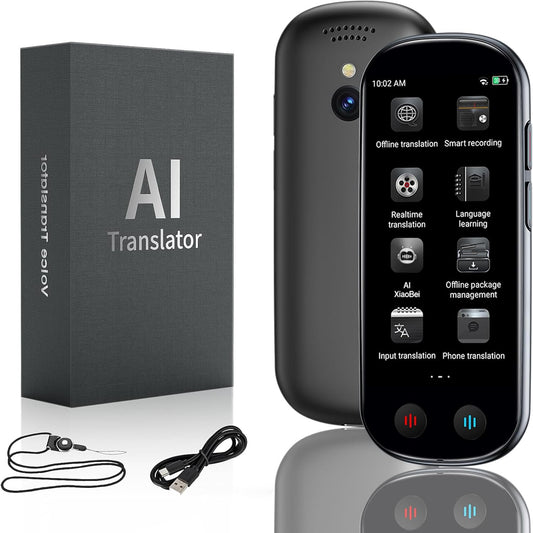 Translator Device, Language Translator Devices (No Wifi Needed) | Traducteur De Langue Instantané, Traducteur Vocal Instantané Sans Wifi, Offline AI Instant Translator for Travel, Study & Business