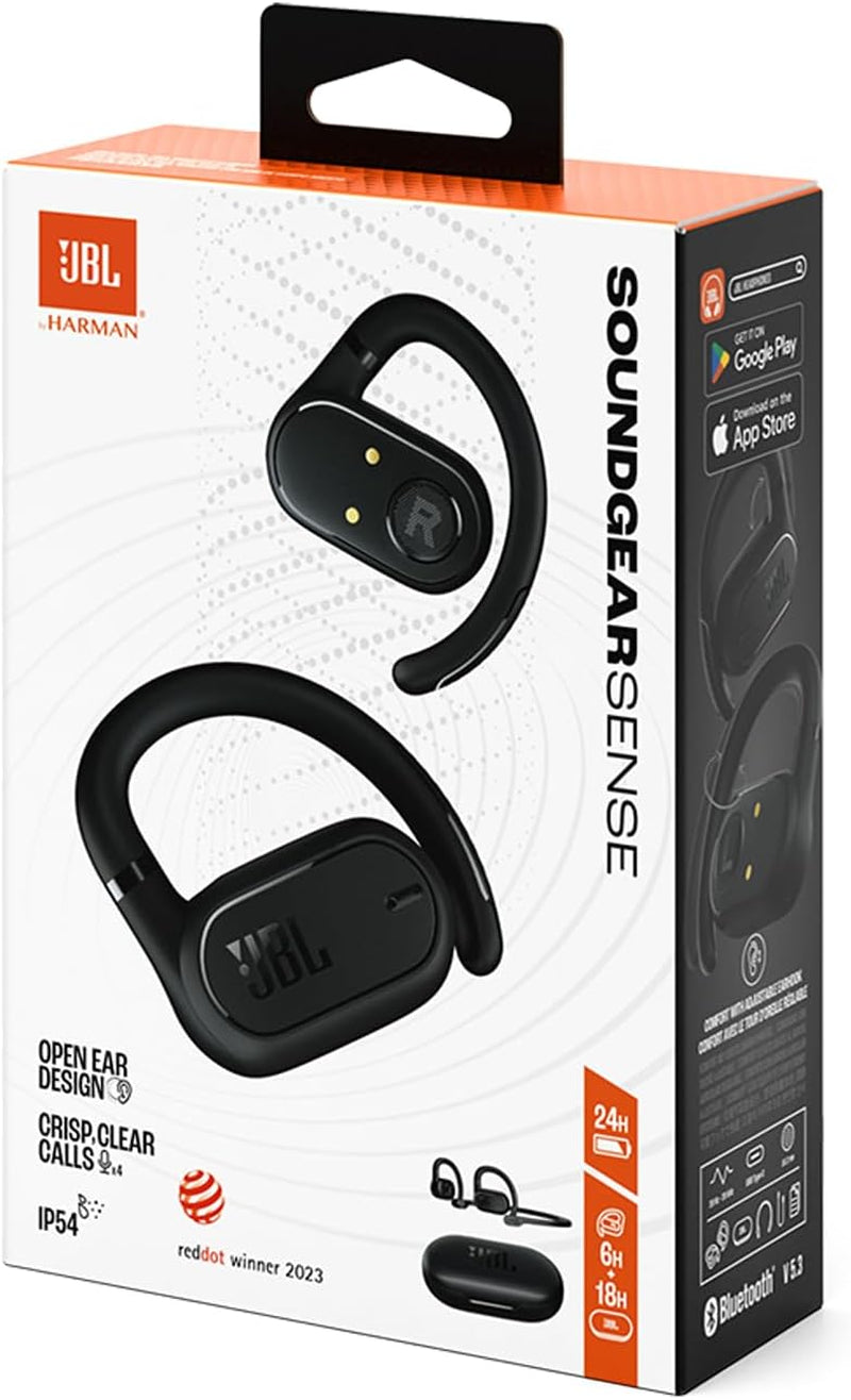 Soundgear Sense, Wireless Bluetooth Open-Ear Headphones, Waterproof with Comfortable Fit, in Black