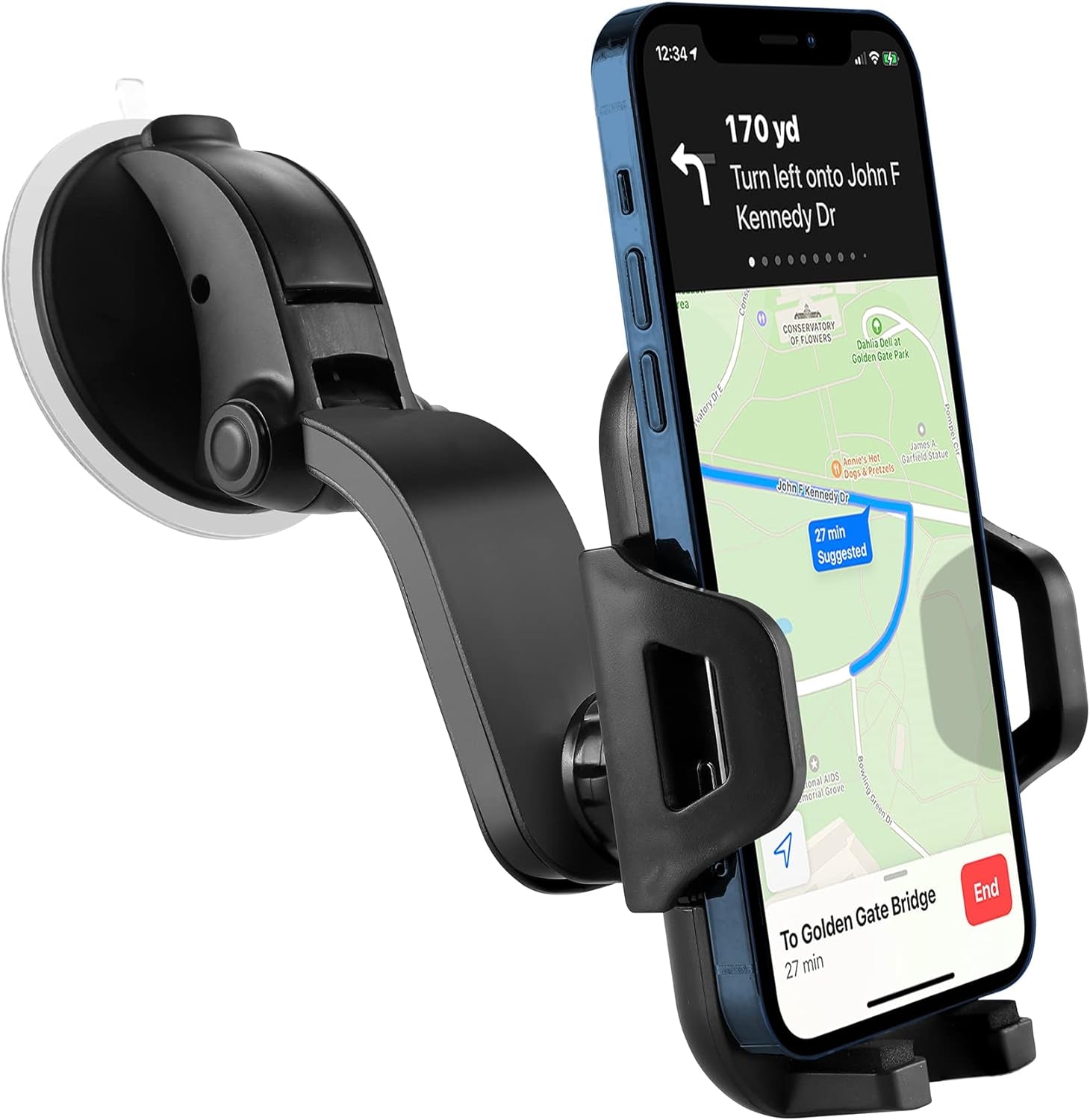 Cradle Phone Mount for Car Dashboard, Cell Phone Holder for Car, Car Phone Holder Mount, Car Mount for Windshield Window, Car Phone Mount, Suction Cup Phone Holder, Mobile Holder for Car